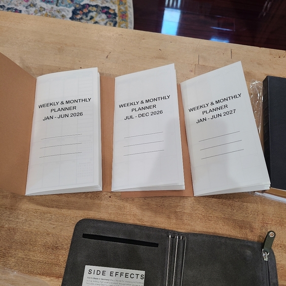 Roterfaden Taschenbegleiter A5 slim Standard TN Leather Notebook Cover+extras! - Picture 15 of 16